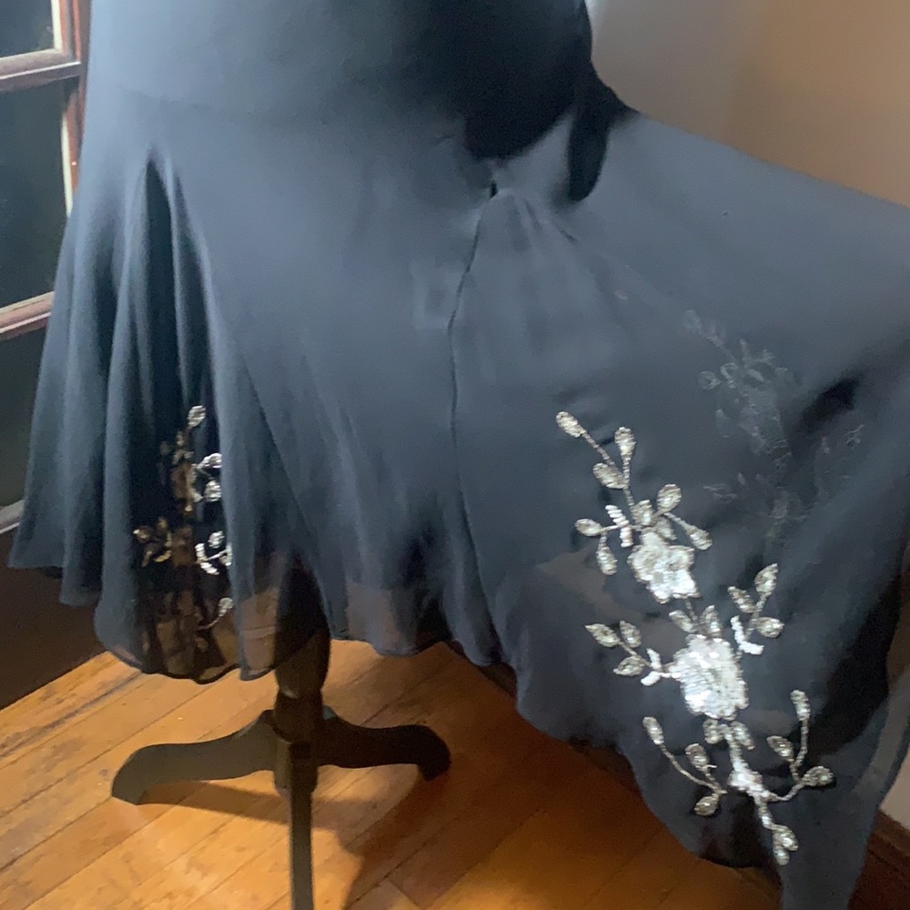 Black Beaded Salsa Dress - Picture 3 of 7